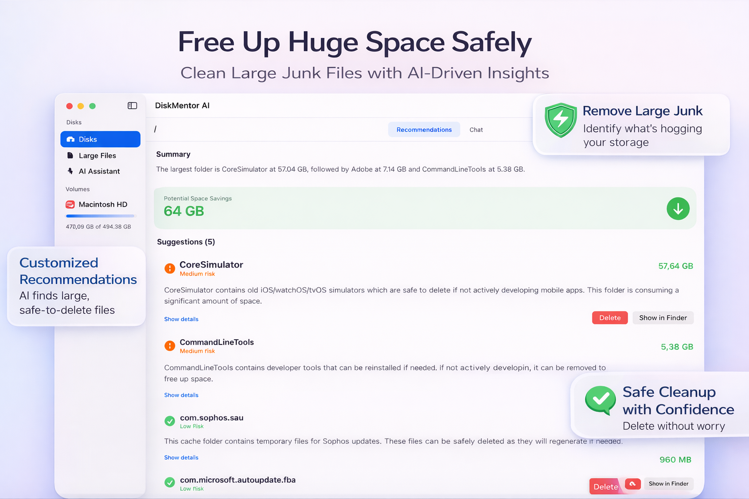 DiskMentor AI Assistant Interface